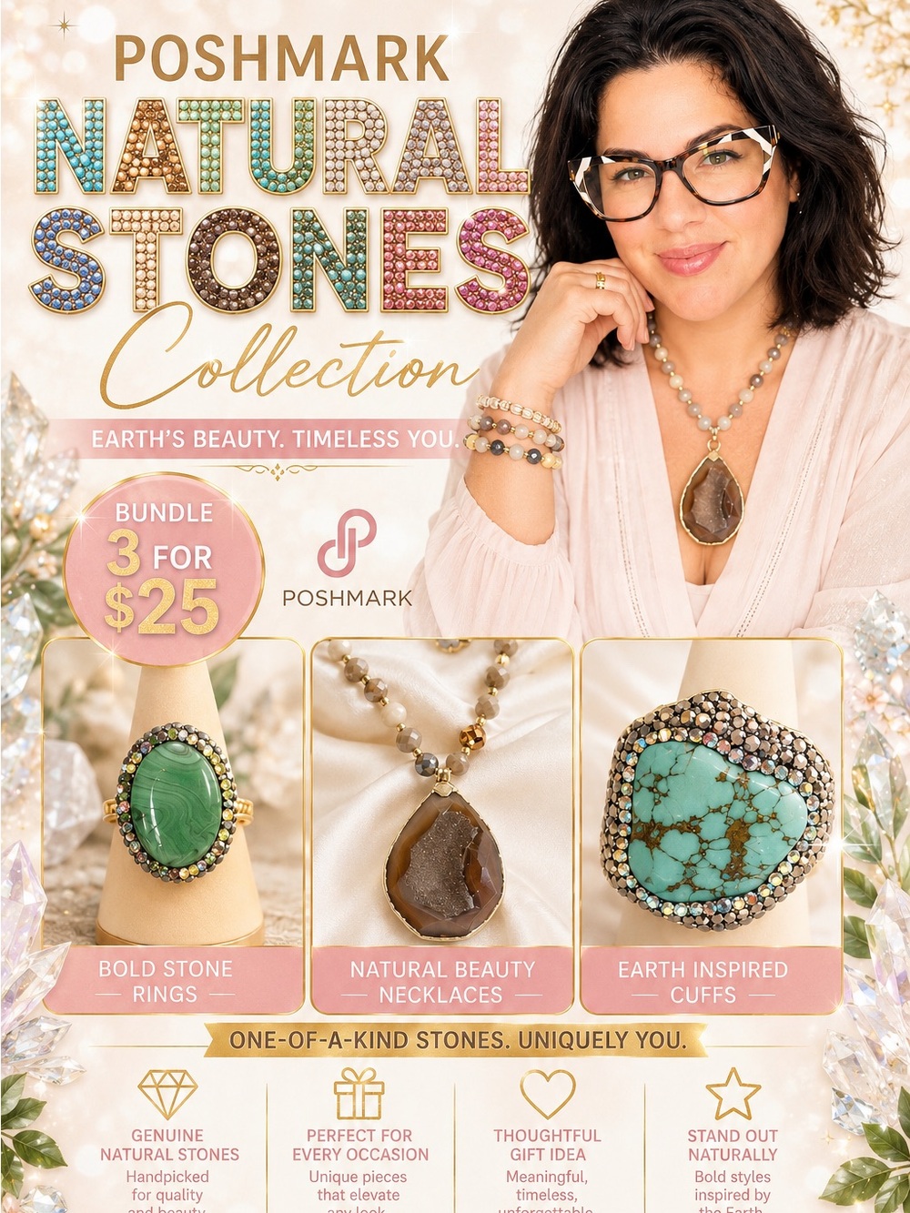 Poshmark Natural Stones Collection Turquoise Pendant Necklace - Blue